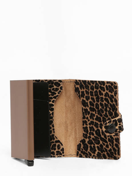 Porte-cartes Cuir Secrid Beige animal MLE vue secondaire 1