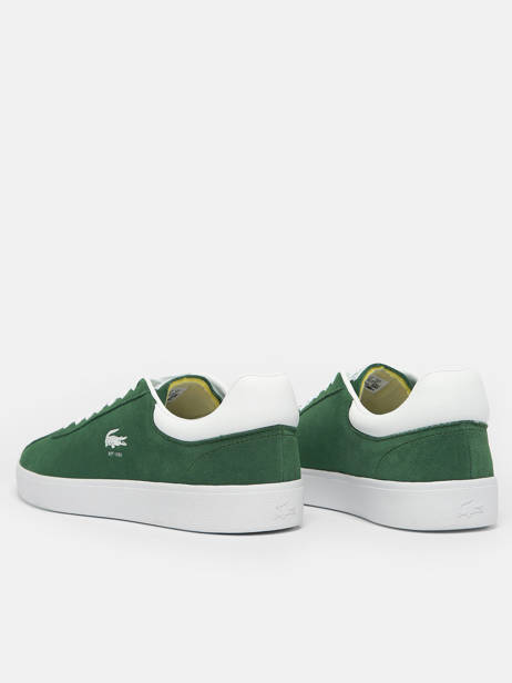 Baseshot Sneakers In Leather Lacoste Green men 6SMA0065 other view 3