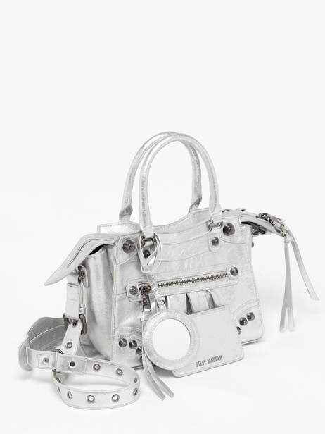 Satchel Patent Steve madden Silver patent 13000975 other view 2
