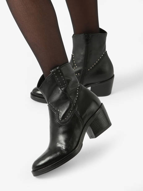 Heeled Boots In Leather Mjus Black women T82203 other view 2