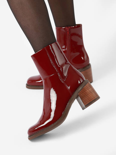 Heeled Boots Rebabi In Leather Mam'zelle Red women CSIXT40 other view 2