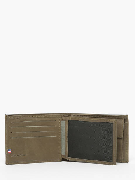 Leather Wallet Oil Etrier Green oil EOIL121 other view 1