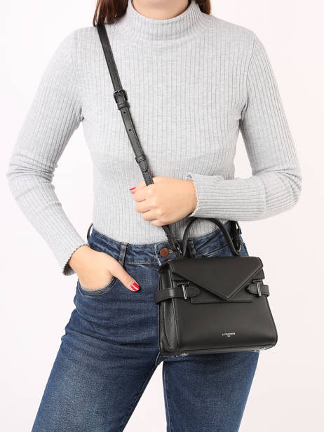 Small Grained Leather Emilie Crossbody Bag Le tanneur Black emily TEMI1006 other view 1