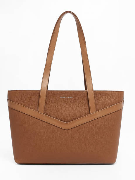 Sac Shopping Jelly Cuir Nathan baume Marron ines 2 vue secondaire 4