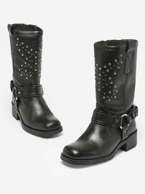 Boots Modular In Leather Ps poelman Black women MODULA36 other view 1
