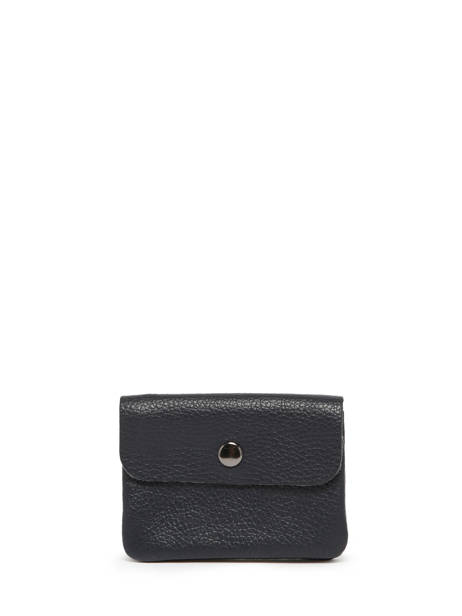 Porte-monnaie Cuir Milano Bleu caviar CA23092