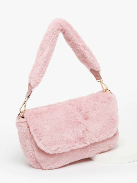 Shoulder Bag Fur Miniprix Pink fur EL1245 other view 2
