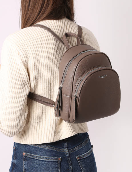 Backpack Miniprix Brown grained F2591 other view 1