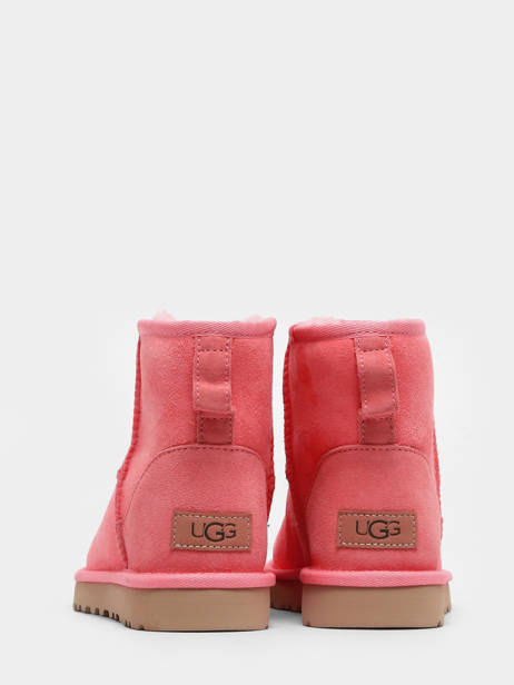 Classic Mini Ii Boots In Leather Ugg Pink women 1016222 other view 3