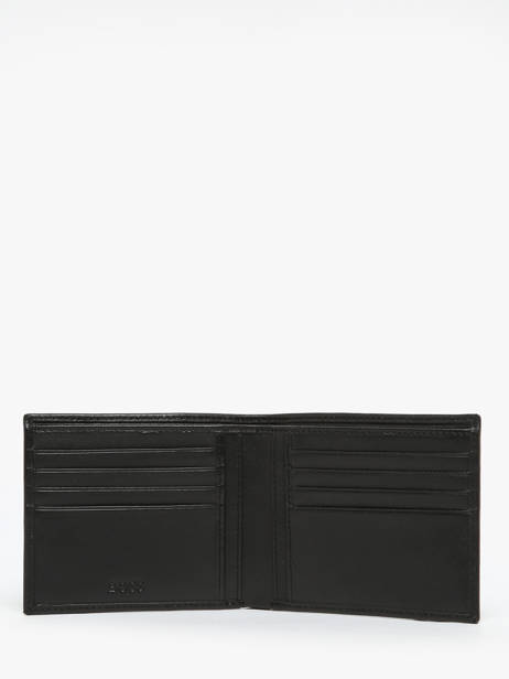 Leather Iconic Wallet Hugo boss Black smooth HLW403A other view 1