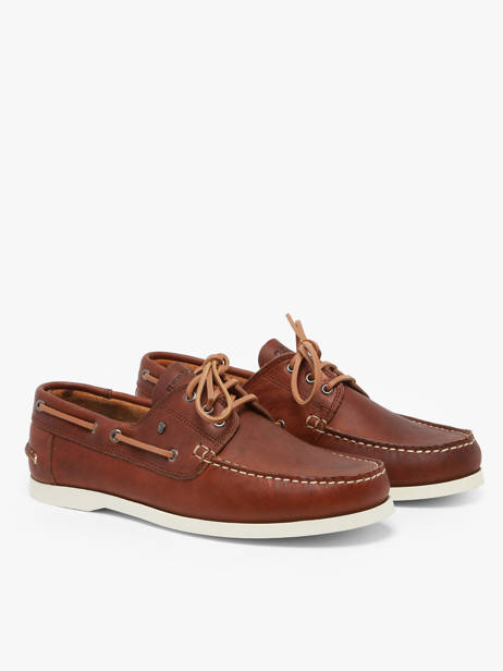 Boat Shoes In Leather Redskins Brown men ORLAND other view 3