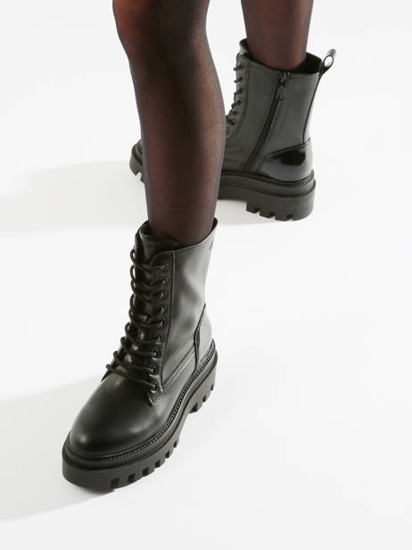 Boots En Cuir Calvin klein jeans Noir women 12850GT vue secondaire 2
