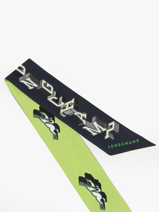Longchamp Soie unie Scarves Green