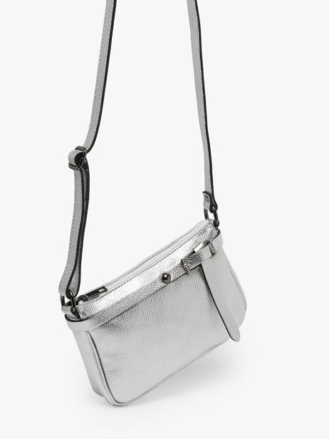 Shoulder Bag Caviar Leather Milano Silver caviar G1421N other view 2