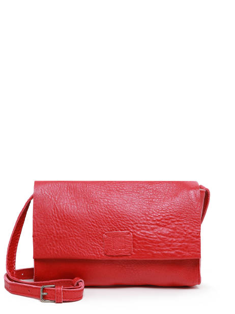 Shoulder Bag Natural Leather Biba Red natural CHR3L