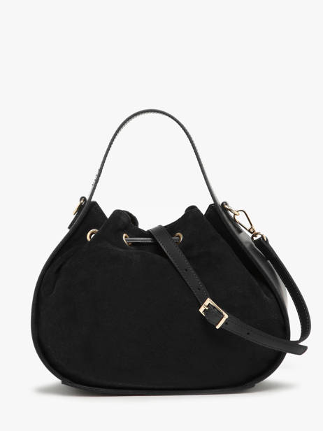 Velvet Leather Mirage Shoulder Bag Milano Black mirage velvet MV23112 other view 4
