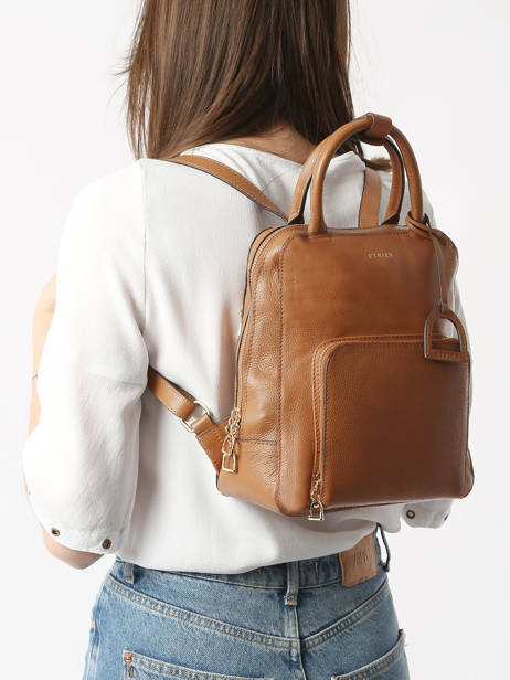 Small Leather Tradition Backpack Etrier Brown tradition ETRA037S other view 1