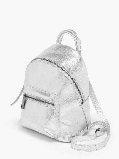 Leather Nine Backpack Milano Silver nine NI23066 other view 2
