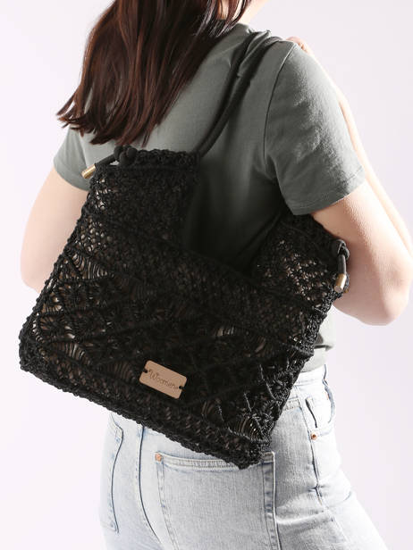 Sac Porté épaule Tanaisie Jute Woomen Noir tanaisie WTAN09 vue secondaire 1