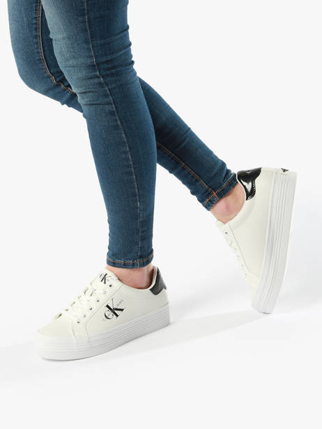 Sneakers En Cuir Calvin klein jeans Blanc women 139301W vue secondaire 2