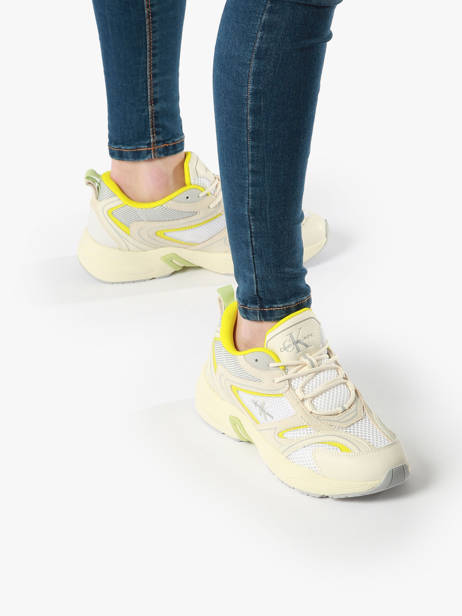 Sneakers En Cuir Calvin klein jeans Blanc women 89102X vue secondaire 2