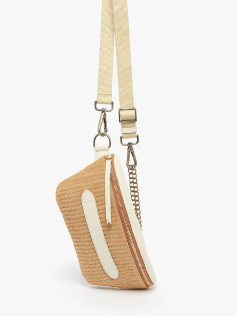 Suede Leather Neufmille Belt Bag With Braid Motif Marie martens Beige neufmille CVT other view 2
