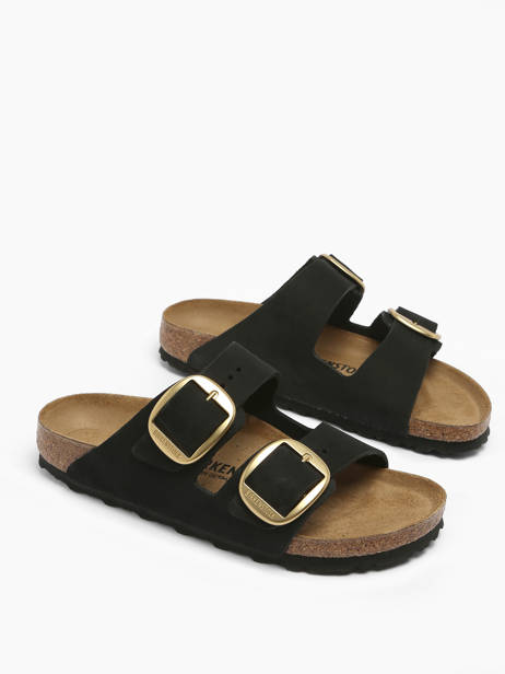 Slippers In Leather Birkenstock Black women 1023290 other view 2