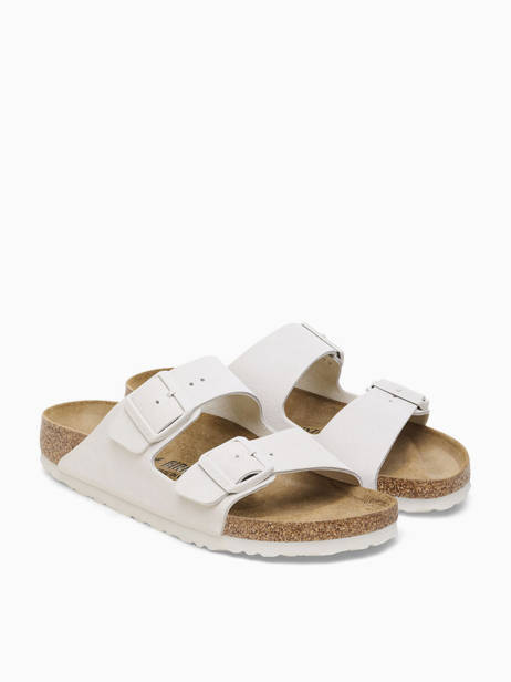 Slippers In Leather Birkenstock White women 10266842 other view 3