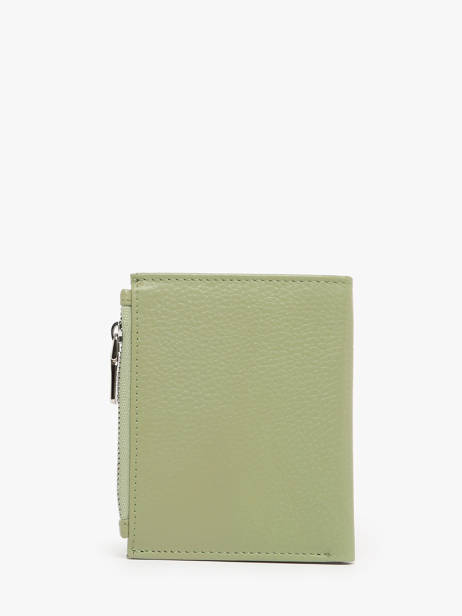 Leather Caviar Zip Wallet Crinkles Green caviar 14269 other view 2