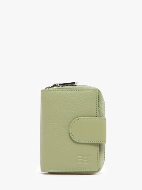 Wallet Leather Crinkles Green caviar 14277