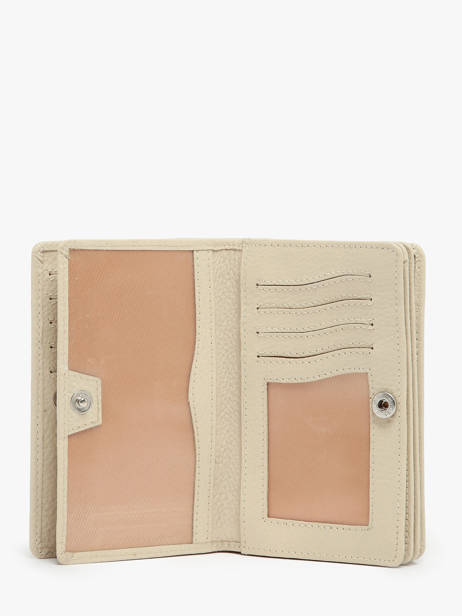 Leather Caviar Flap Wallet Crinkles Beige caviar 14049 other view 1