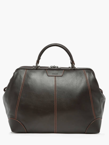 Leather Foulonné Doctor Bag Etrier Brown foulonne EFOU816M