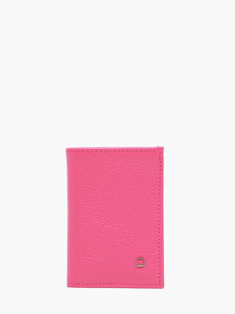 Leather Cardholder Madras Etrier Pink madras EMAD013