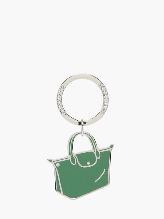 Longchamp Metal Porte clés Vert