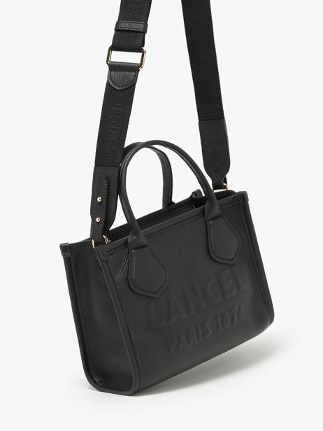 Cabas Zippé S Jour Cuir Lancel Noir jour A12995 vue secondaire 2