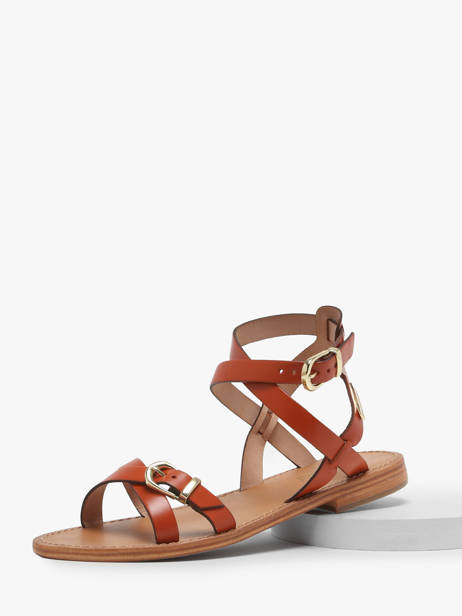 Leather Hepana Sandals Les tropeziennes Red women HEPANA other view 2
