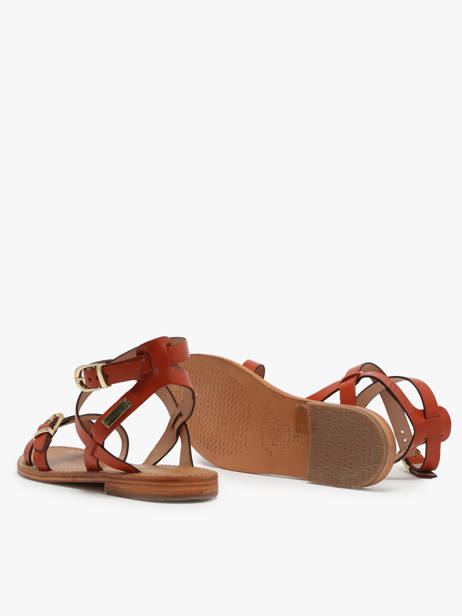 Leather Hepana Sandals Les tropeziennes Red women HEPANA other view 3