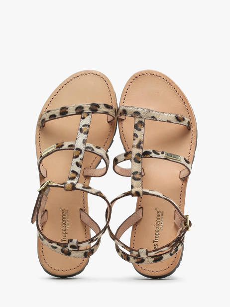 Sandals In Leather Les tropeziennes Brown women HEXOM other view 3