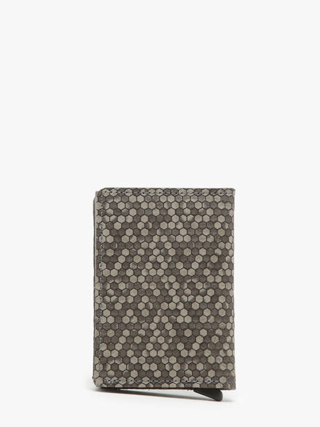 Leather Hexagon Card Holder Secrid Gray hexagon SHE other view 3