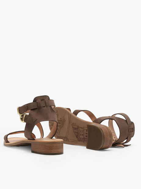 Sandals In Leather Les tropeziennes Brown women HOCNEY other view 4