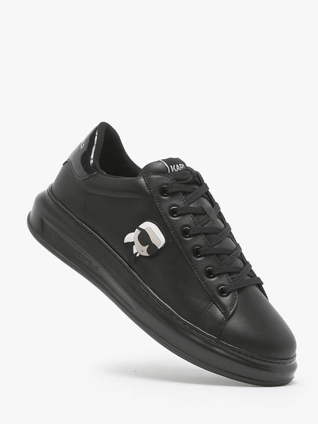 Sneakers In Leather Karl lagerfeld Black men KL52530N other view 1