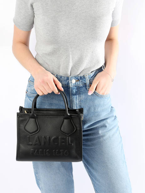 Cabas Zippé S Jour Cuir Lancel Noir jour A12995 vue secondaire 1