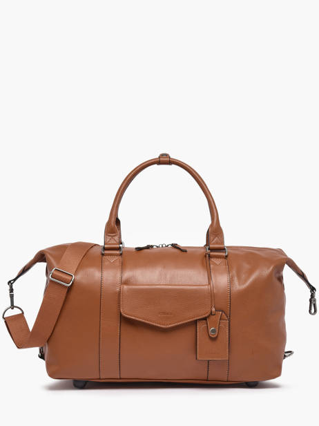 Cabin Duffle Bag Flandres In Leather Etrier Brown flandres EFLA991S