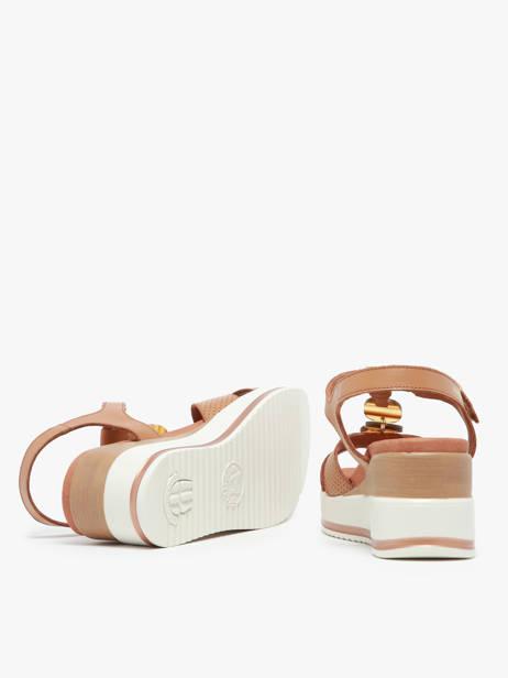 Sandales à Talon Compensé Aravon Penelope Taille 7 AA - Cuir Rose Métallisé, Occasion Excellent état