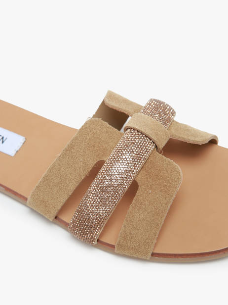 Mules Edriah En Cuir Steve madden Beige women 11002559 vue secondaire 1