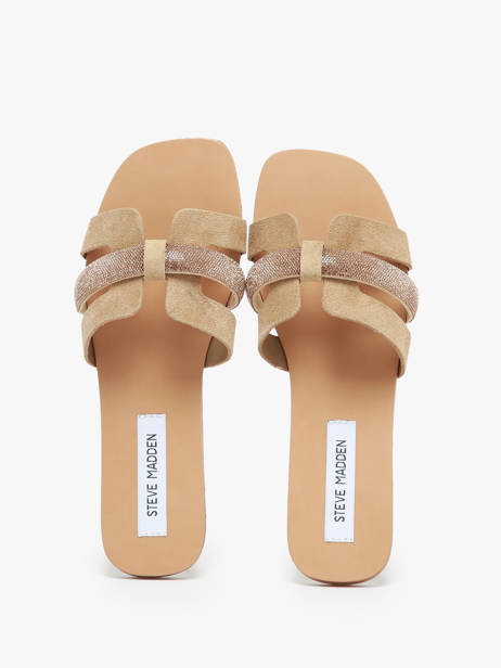 Mules Edriah En Cuir Steve madden Beige women 11002559 vue secondaire 3