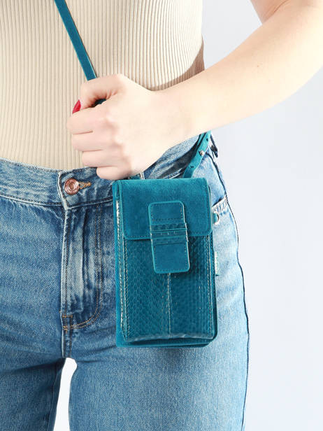 Étui Téléphone New Zack Cuir Great by sandie Bleu new zack SNA vue secondaire 1