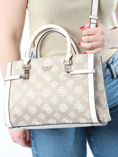 Satchel Loralee Linen Guess White loralee JG922606 other view 1