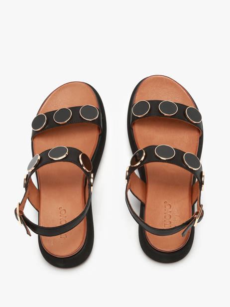 Sandals In Leather Inuovo Black women A96009 other view 3