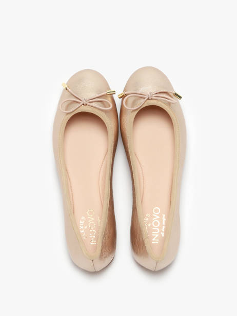 Ballerinas In Leather Inuovo Gold women B16003 other view 2